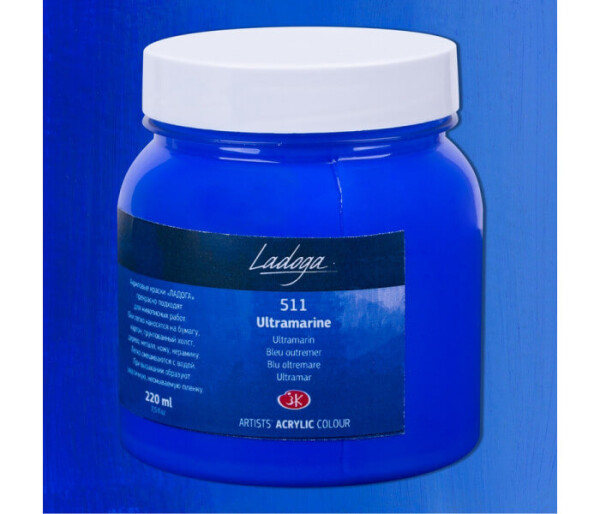 Nevskaya Palitra Ladoga 2223511 Akrylová barva 220 ml, modrá ultramarín 511