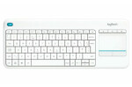 Logitech Wireless K400 Plus CZ bílá / Bezdrátová klávesnice / Touchpad / USB / CZ layout (920-007152)