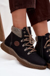 Zateplené kotníkové boty trapery dámské černé Zenaya 37