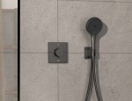 HANSGROHE - ShowerSelect Comfort Termostatická baterie pod omítku, pro 2 spotřebiče, kartáčovaný černý chrom 15572340