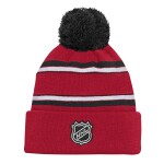 Outerstuff Dětská předškolní zimní čepice Chicago Blackhawks NHL 3rd Jersey Jacquard Cuff Pom