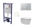 Cenově zvýhodněný závěsný WC set SAT do lehkých stěn / předstěnová montáž + WC SAT Brevis SIKOSSBR71K SIKOSSBR71K