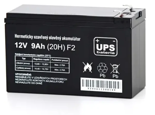FIAMM UPS baterie 12V 9Ah F2 / Baterie pro UPS / 12V / 9Ah / F2 / AGM (14553)