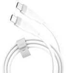 J5Create Liquid Silicone kabel USB-C bílá / Nabíjecí a datový kabel / USB-C - USB-C / 60 W / 1,8 m (JUCX17W-N)