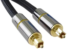 PremiumCord Gold design Toslink M-M 0,5m / Optický audio kabel / OD:7mm / nylonový plášť (kjtos7-05)