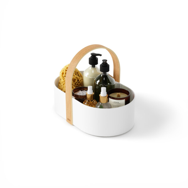 Přenosný organizér Umbra BELLWOOD - bílý/přírodní