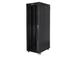 Lanberg FF01 černá / Stojanový rozvaděč / 19" / Šířka 800 mm / Hloubka 1000 mm / 42U / LCD panel / nosnost 1200 kg (FF01-8042-12BL)