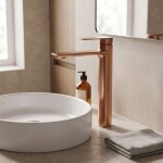 REA - Umyvadlová baterie STORM - COPPER BRUSH vysoká REA-B3002
