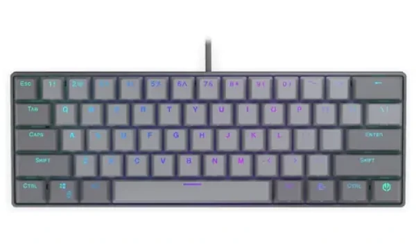 Endorfy Thock V2 Compact US šedá / Herní klávesnice / Drátová / Endorfy Red / USB / US layout / 60 kláves (EY5A128)