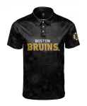 FOCO Pánské Tričko Boston Bruins Floral Wordmark Polyester Polo Velikost: