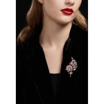 Exkluzivní květinová brož Swarovski Elements Alfonsa, Barevná/více barev