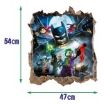 DumDekorace Nálepka na zeď lego Batman HIT 54x47cm