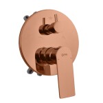 RAV Slezák - NIL - Vanová/Sprchová baterie podomítková 3-cestná s tělesem a s boxem, Zlatá růžová - kartáčovaná NL187ZRK NL187BOXZRK