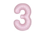Balónek narozeniny číslo 3 světle růžové 86 cm Balónek narozeniny číslo 3 světle růžové 86 cm