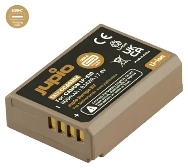 JUPIO LP-E10 Ultra C / Akumulátor pro Canon / 1100 mAh / USB-C (CCA0304)
