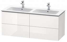 DURAVIT - L-Cube Umyvadlová skříňka 55x129x48 cm, 4 zásuvky, lesklá bílá LC625902222