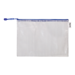 Djois obálka se zipem, A4, PVC síťovina, modrá, 8 ks