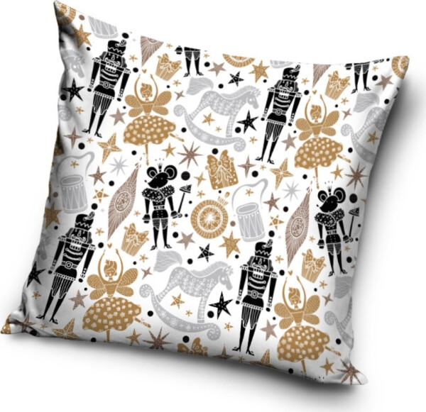 Povlak na polštářek Louskáček a Zlaté Vánoce