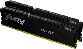 Kingston Fury Beast Black 32GB (2x 16GB) DDR5 6400MHz / CL32 / DIMM / On-Die ECC / XMP / 1.4V (KF564C32BBK2-32)