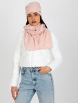 Dámský komplet čepice a šála LK KMPL 509147.48P světle růžová - FPrice one size