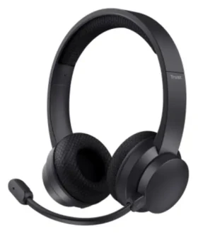Trust Ayda Bluetooth černá / Sluchátka / mikrofon / ANC / USB-C nabíjení / 3,5mm Jack (25463)