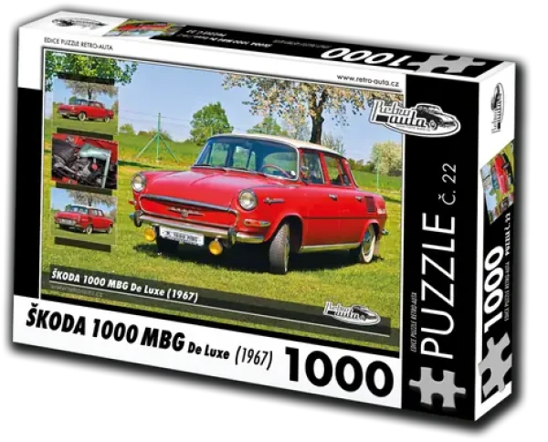 RETRO-AUTA Puzzle č.22 Škoda 1000 MBG De Luxe (1967)