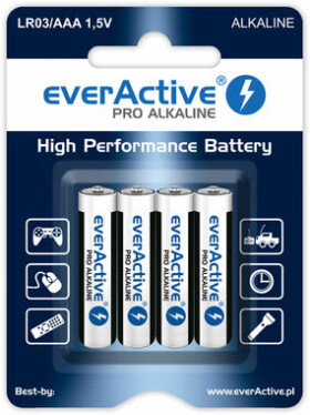 EverActive Pro Alkalické baterie AAA (LR03) 4ks (LR034BLPA)