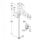 KLUDI - Renon Umyvadlová baterie s výpustí Push-Open, EcoPlus, broušený Gunmetal 42267N275