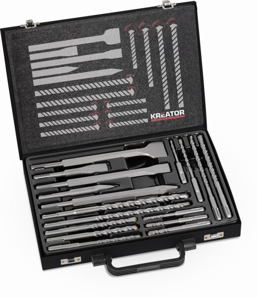 KREATOR KRT012801 - 17-ti dílná sada SDS Plus vrtáků sekáčů 6-KRT012801