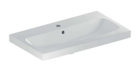 GEBERIT - iCon Umyvadlo 75x42x17 cm, s přepadem, s otvorem pro baterii, KeraTect, bílá 501.842.00.2