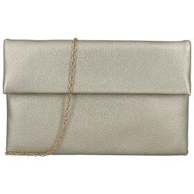 Módní dámská koženková plesová kabelka Trifa, zlatá