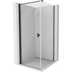 MEXEN/S - Mist-B sprchový kout dveře křídlové 85 x 85, transparent, černá 8A2T-085-085-70-00