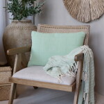 Chic Antique Prošívaný povlak na polštář Aix Vintage Verte 60 × 40 cm, zelená barva, textil