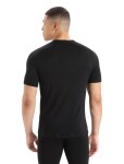 Pánské merino triko krátký rukáv ICEBREAKER Mens 200 Oasis SS Crewe, Black velikost: S