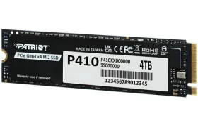 Patriot P410 4TB / SSD / M.2 2280 / PCIe Gen4 x4 / R: 5000MBps / W: 4500MBps / 5y (P410P4TBM28H)