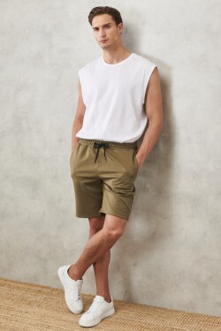 AC&Co / Altınyıldız Classics Men's Khaki Standard Fit Daily Comfortable Sports Knitted Shorts