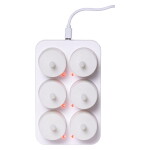 STAR TRADING LED svíčky s nabíječkou – set 6 ks, bílá barva, plast