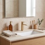 REA - Umyvadlová baterie Veneta Brush Gold Nízka REA-B3010