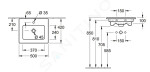 VILLEROY & BOCH - Venticello Umývátko 500x420 mm, s přepadem, 1 otvor pro baterii, CeramicPlus, alpská bílá 412450R1