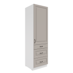 Vysoká potravinová skříňka Stilo 60 DKS-210 3S 1F - Premium Box Barva korpusu: Dub artisan, Barva dvířek: Clay Grey