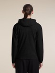 Dámská merino mikina ICEBREAKER Wmns Merino 360 Realfleece Elemental LS Zip Hood, Black velikost: XS