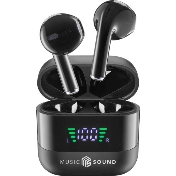Cellularline In Ear Headset Bluetooth®, Bez kabelu černá Nabíjecí pouzdro, Indikátor nabití, regulace hlasitosti