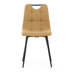 Jídelní židle, žlutá, látka, DCL-V2017 YEL2