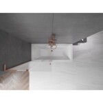 MEXEN/S - Velar L dvoukřídlá posuvná vanová zástěna 95 x 150, dekor, měď kartáčovaná 896-095-003-31-65