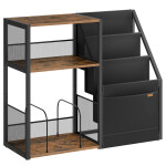 Stolek na gramofon a LP desky 81x30x69cm, mdf, old wood, AKF-E1076 OLW
