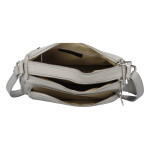 Stylová dámská kožená crossbody Robertina, šedá