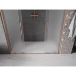 MEXEN/S - Velar L Duo posuvné sprchové dveře 200, dekor, měď kartáčovaná 871-200-003-32-65
