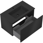 MEXEN/S - Orio koupelnová skříňka 80 cm s umyvadlem Otis, 1 šuplík, černá mat 91A10-08047-1-BF71-W18M71