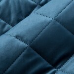 DumDekorace Přehoz na postel z lesklého sametu tmavě modré barvy Šířka: 220 cm | Délka: 240 cm