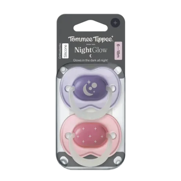 Tommee Tippee Night silikonový dudlík 6-18m 2ks - více barevných variant (433661-T)